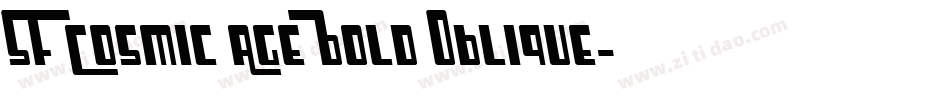 SF Cosmic Age Bold Oblique字体转换